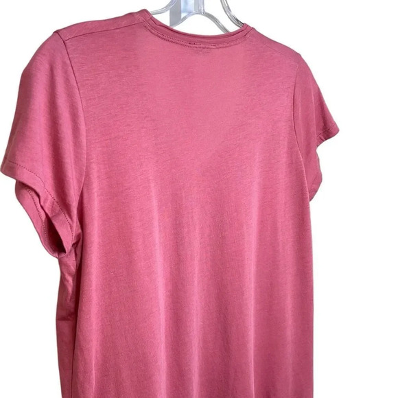 Vince - Women's Pima Cotton T-Shirt, Scoop Neck, Short Sleeve - Pink, X-Small - Picture 10 of 13